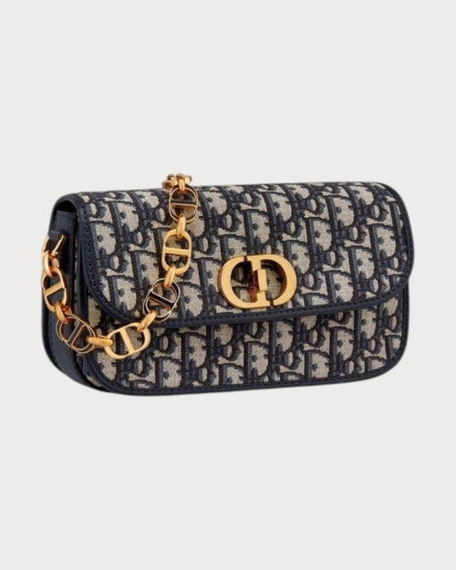 CHRISTIAN DIOR 30 Montaigne Avenue Bag | 迪奧 30蒙田手袋 (藍色老花) - LONDONKELLY