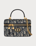 CHRISTIAN DIOR 30 Montaigne Vanity Case Oblique Jacquard(Mini/Blue) - LONDONKELLY 英國名牌代購