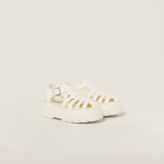 MIU MIU EVA platform cage sandals | 繆繆 厚底涼鞋 (Ivory)