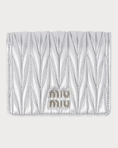 MIU MIU Matelasse Nappa Leather Wallet | 繆繆 銀包 (Silver)
