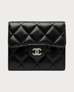 Chanel Classic Small Flap Wallet Lambskin & Gold Black AP0231