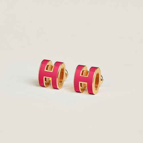 HERMES Gold Mini Pop H Earrings | 愛馬仕 耳環 (多色/金色) - LondonKelly 英國名牌代購