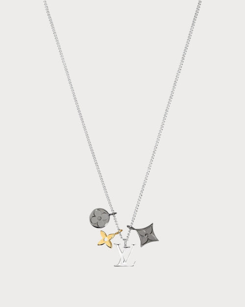 LOUIS VUITTON M00521 Men's LV Instinct Pendant | 路易威登 男仕頸鏈 (銀色) - LONDONKELLY 英國名牌代購