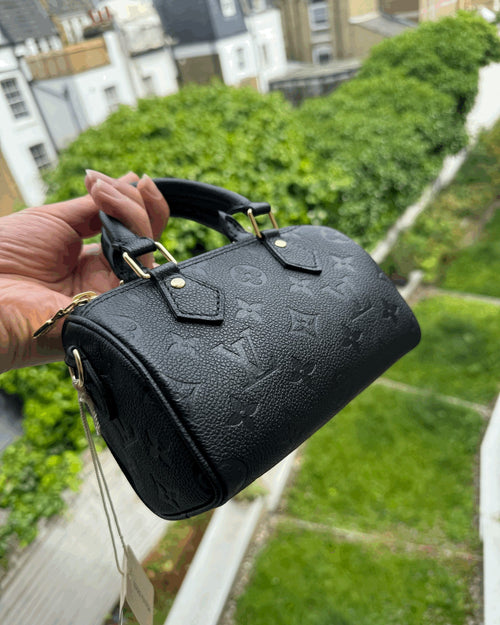 LOUIS VUITTON M82450 Speedy Bag Monogram Canvas(Nano/Black) - LONDONKELLY 英国名牌代购