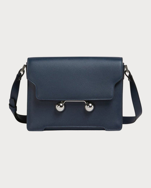 MARNI Deep Blue Leather Trunkaroo Shoulder Bag(Medium/Dark Blue) - LONDONKELLY 英國名牌代購