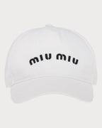MIU MIU Drill Baseball Cap(White) - LONDONKELLY 英國名牌代購