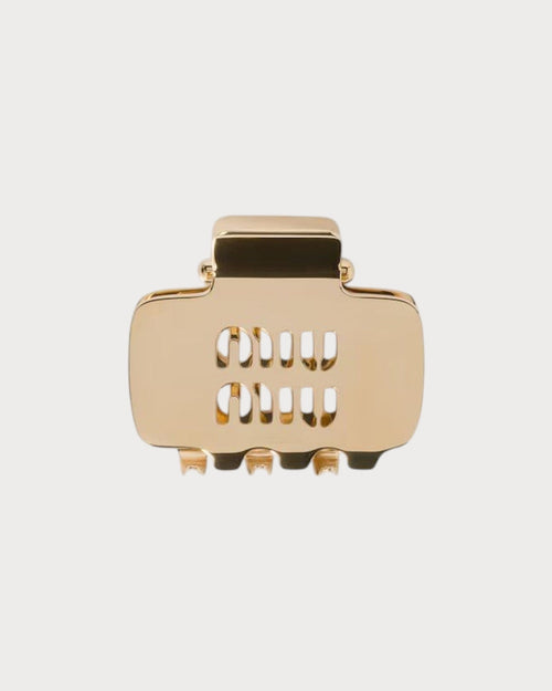 MIU MIU Small Claw Clip with Logo | 缪缪 发夹 (细码/金色) - LONDONKELLY 英国名牌代购