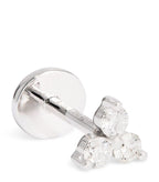 PERSEE White Gold and Diamond Triangle Single Earring | 白金鑽石三角單耳環 (白金) - LondonKelly 英國名牌代購