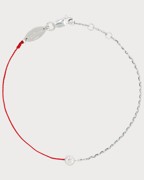 REDLINE Rose Gold and Diamond Pure Half - Chain Bracelet | 紅繩 手鏈 (0.1CT/多色) - LONDONKELLY 英國名牌代購