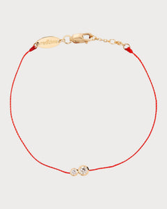 REDLINE White Gold and Diamond Infinite Double Bracelet | 紅繩 手鏈 (0.15CT/多色) - LondonKelly 英國名牌代購