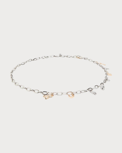 VIVIENNE WESTWOOD Multi Charm Two - Tone Chain Belt | 西太后 多吊飾雙色鏈條腰帶 (銀色) - LONDONKELLY 英國名牌代購