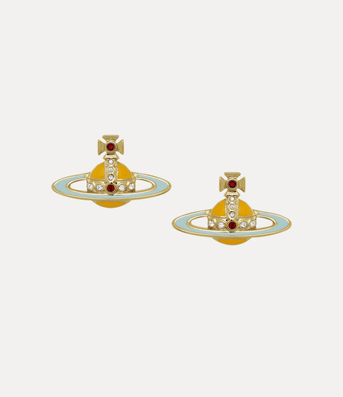 VIVIENNE WESTWOOD Small Neo Bas Relief Mustard Earrings | 西太后 耳環 (金色) - LondonKelly 英國名牌代購