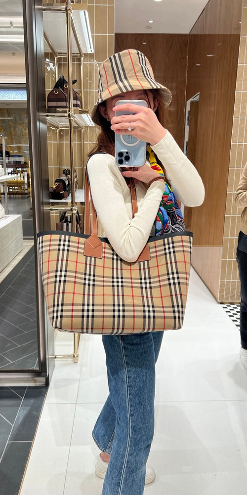 BURBERRY Medium London Tote Bag | 博柏利 手提袋 (中碼/米色)