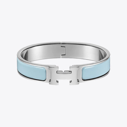 HERMES Clic H Bracelet | 愛馬仕 銀製手鐲 (Blue Polaire)