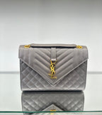 YSL SAINT LAURENT MG Medium Envelop Bag | 聖羅蘭 手袋 (灰色)